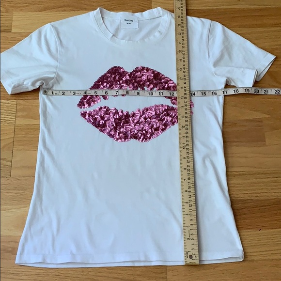 LAST CHANCE - CLOSING📍FIRM📍Lip 👄 sequins T-shirt - Picture 12 of 13